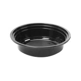Black Base Round Container and Lid - hotpackwebstore.com - Black Base Containers